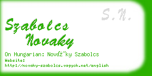 szabolcs novaky business card